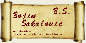 Bojin Sokolović vizit kartica